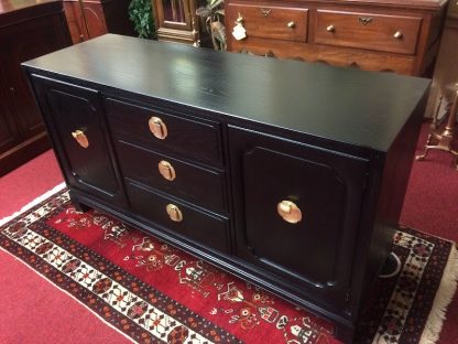 Vintage Davis Furniture Black Oriental Buffet