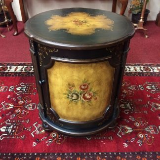 Vintage Painted Drum Table