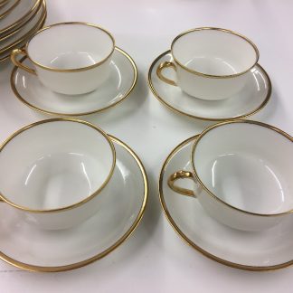 Vintage Haviland Limoges Cups and Saucers, Set of Four