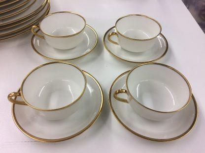 Vintage Haviland Limoges Cups and Saucers, Set of Four