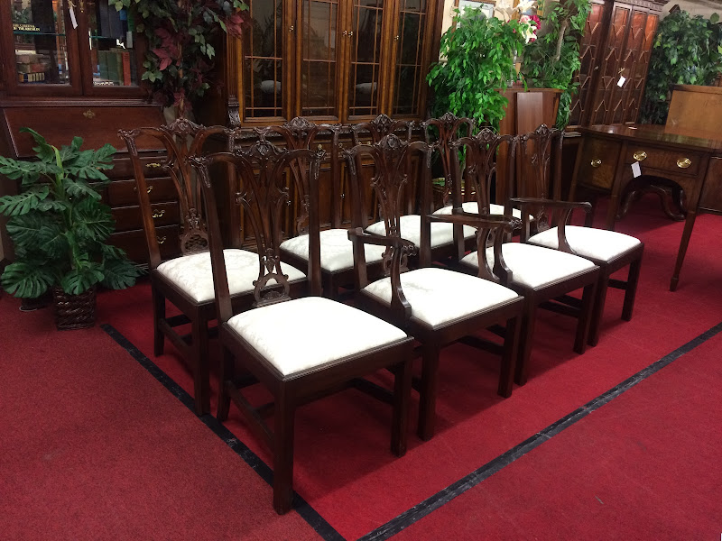 Best Price Vintage Statton Furniture Dining Chairs, Set of Eight For Sale