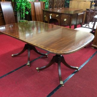 Vintage Statton Furniture Banded Dining Table