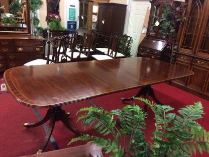 Vintage Statton Furniture Banded Dining Table