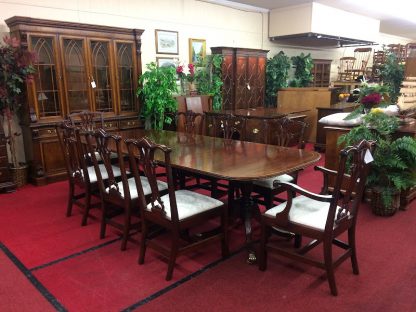 Vintage Statton Furniture Banded Dining Table