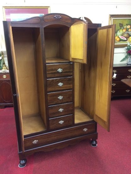 Vintage Walnut Armoire Chifferobe