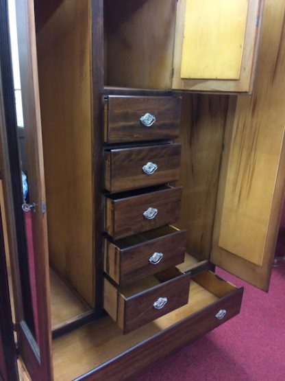 Vintage Walnut Armoire Chifferobe