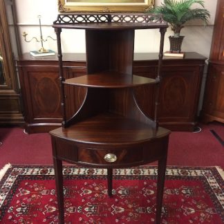 Vintage Mahogany Corner Shelf, Brandt Furniture