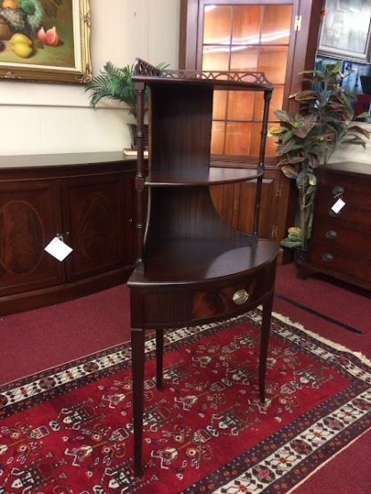 Vintage Mahogany Corner Shelf, Brandt Furniture