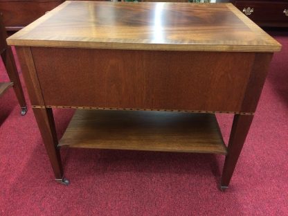 Vintage Mahogany Inlaid End Tables, The Pair