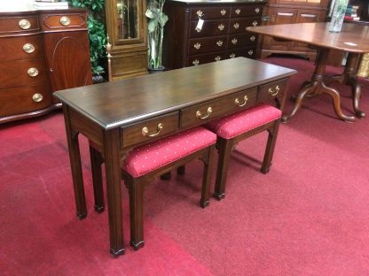 Vintage Harden Sofa Table with Two Benches