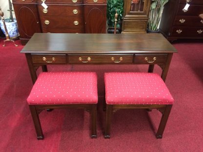 Vintage Harden Sofa Table with Two Benches