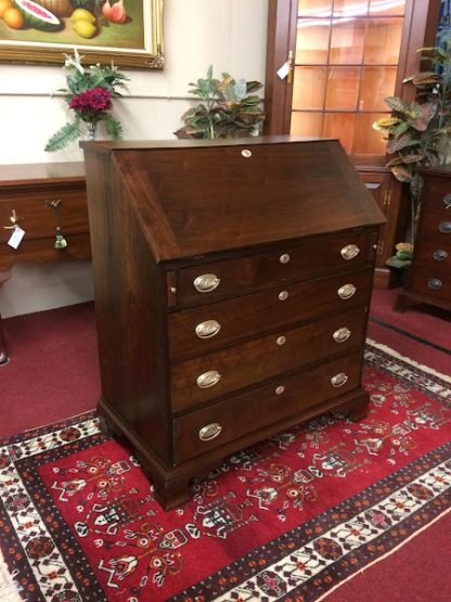 Antique Secretary Desk with Tiger Maple Interior