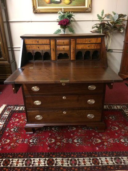 Antique Secretary Desk with Tiger Maple Interior