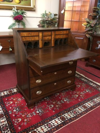 Antique Secretary Desk with Tiger Maple Interior