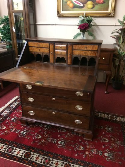 Antique Secretary Desk with Tiger Maple Interior