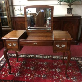 French Provincial Vanity, Vintage Furniture, Cherry Wood