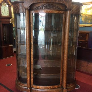 Antique Glass Bowfront China Cabinet