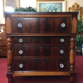 Antique Dresser, Empire Furniture, Tiger Maple Wood