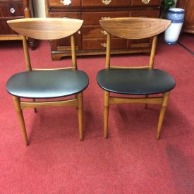 Mid Century Modern Dining Chairs, The Pair