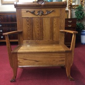 Antique Hall Bench, Oak Furniture