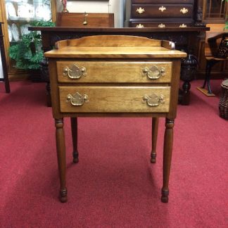 Vintage Work Table, Two Drawer Nightstand, Ethan Allen Furniture