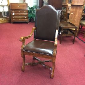 Leather Style Arm Chair, Vintage Desk Chair