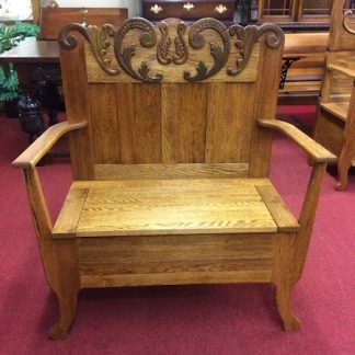 Antique Oak Hall Bench