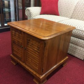 Vintage End Table, Record Cabinet, Ethan Allen Furniture