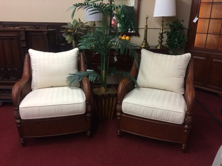 Vintage Rattan Chairs, Ethan Allen Furniture