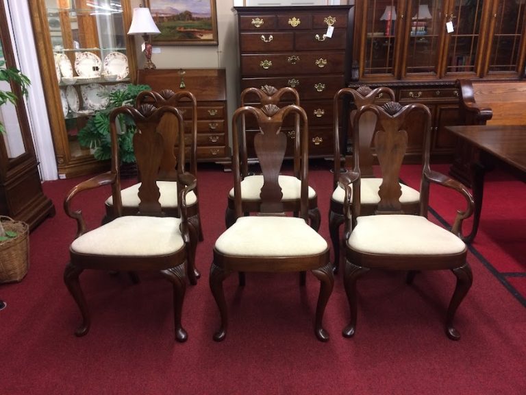 Vintage Dining Chairs, Hickory Chair Furniture, Set of Six