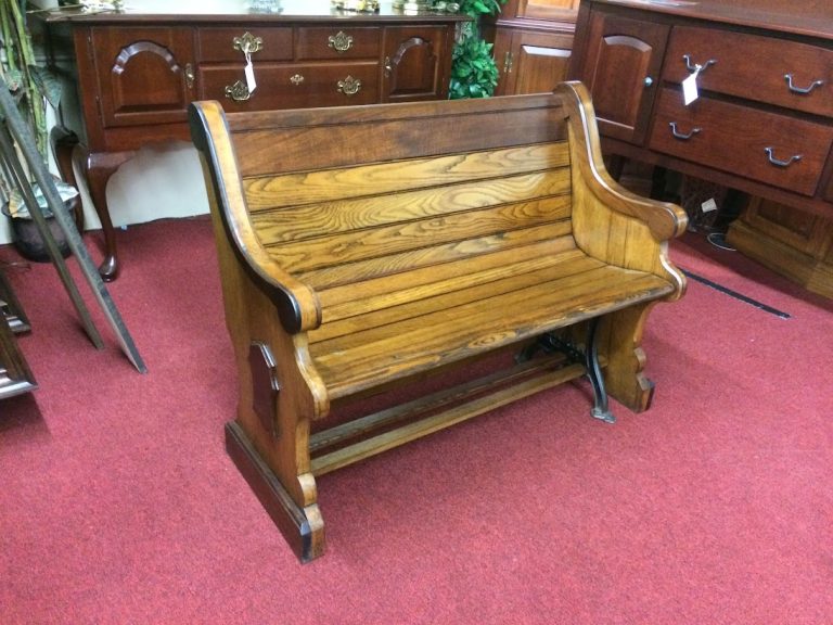 Antique Church Pew, Small Bench