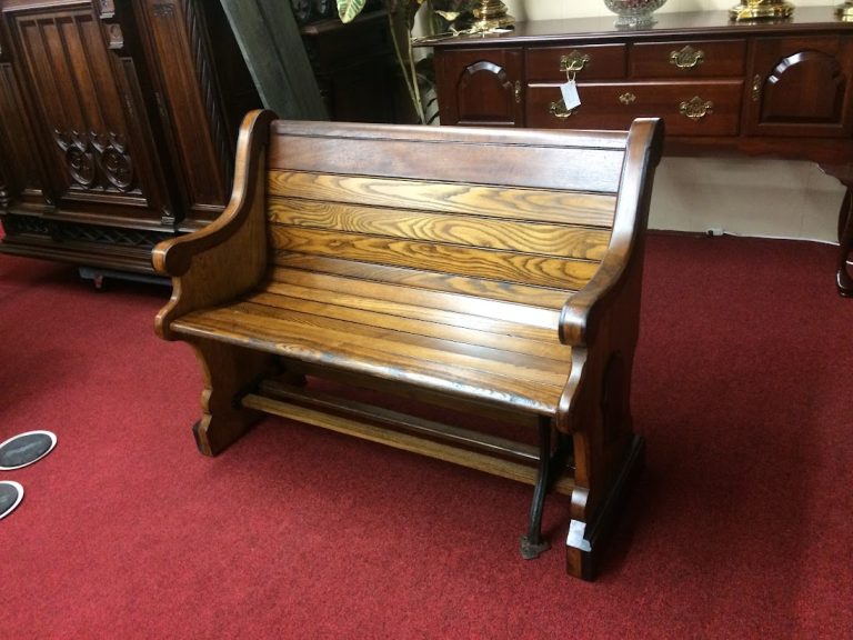 Antique Church Pew, Small Bench