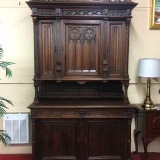 Antique Cabinet, Gothic Furniture, Walnut