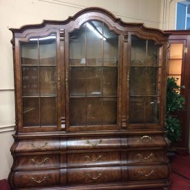 Vintage French Country China Cabinet, Henredon Furniture