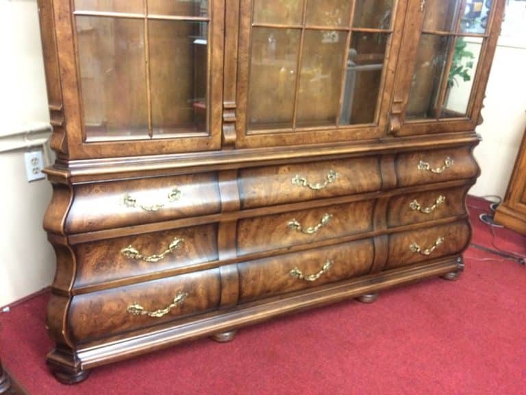 Vintage French Country China Cabinet, Henredon Furniture