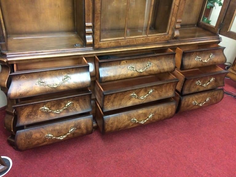 Vintage French Country China Cabinet, Henredon Furniture