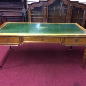 Vintage Italian Desk, Leather Top Desk