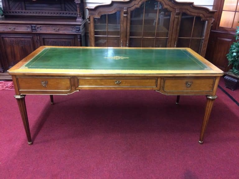 Vintage Italian Desk, Leather Top Desk