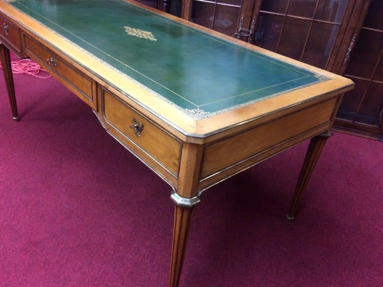 Vintage Italian Desk, Leather Top Desk