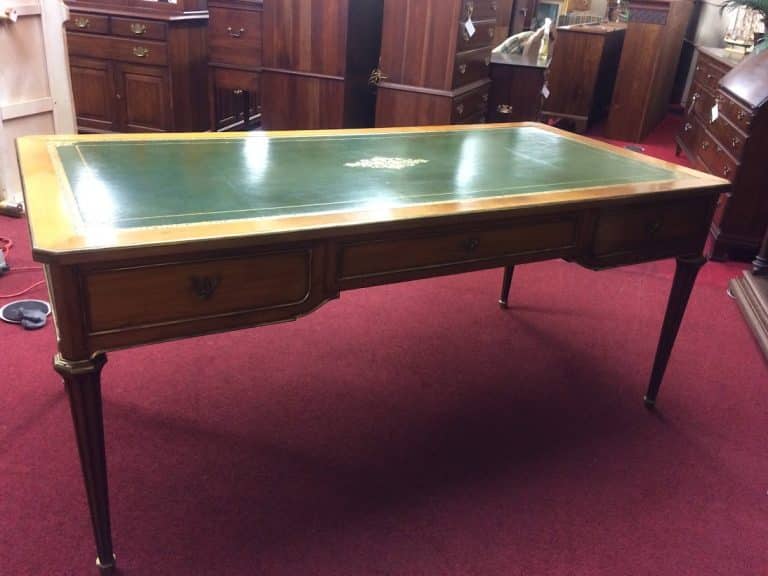 Vintage Italian Desk, Leather Top Desk