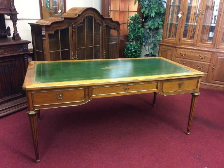 Vintage Italian Desk, Leather Top Desk