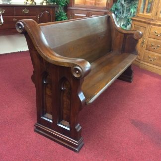 Antique Church Pew, Walnut and Ash Wood, Pew D