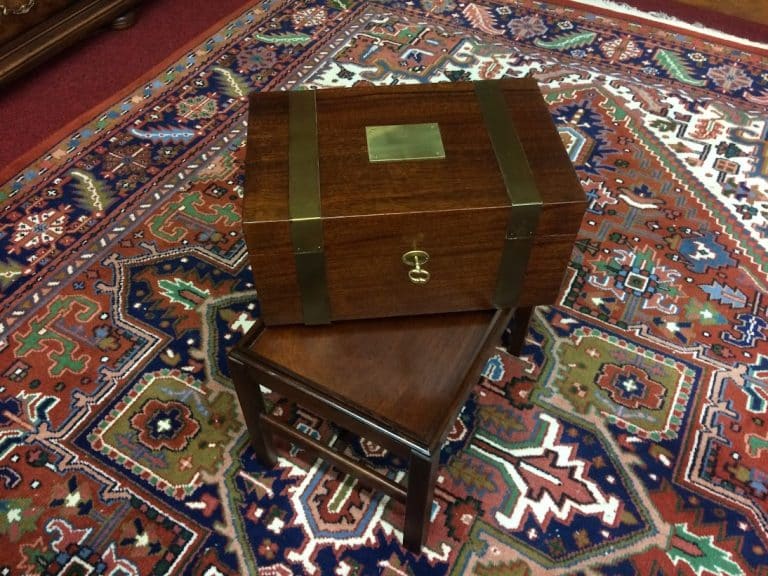 Vintage Mahogany Box on Stand