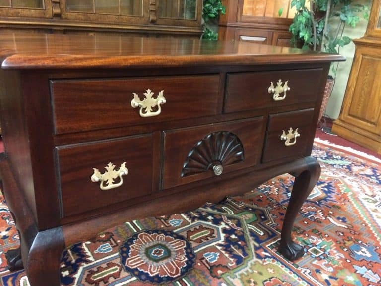 Vintage Lowboy Chest, Mahogany Wood, Charak Furniture