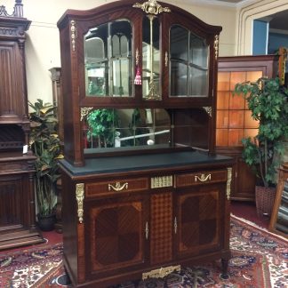 Antique French Crystal Cabinet, Bar Cabinet