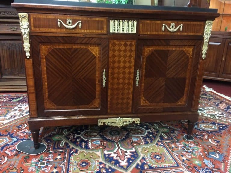 Antique French Crystal Cabinet, Bar Cabinet