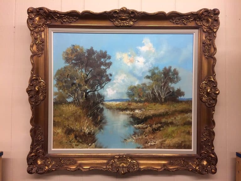 Vintage Oil on Canvas, Framed