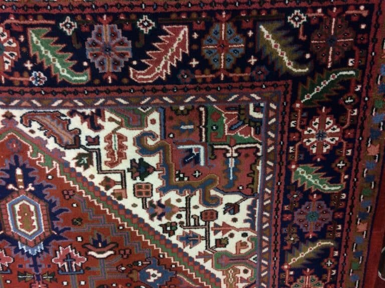 Vintage Oriental Rug, Indo-Persian Rug, 8 ft by 11.5 ft Carpet