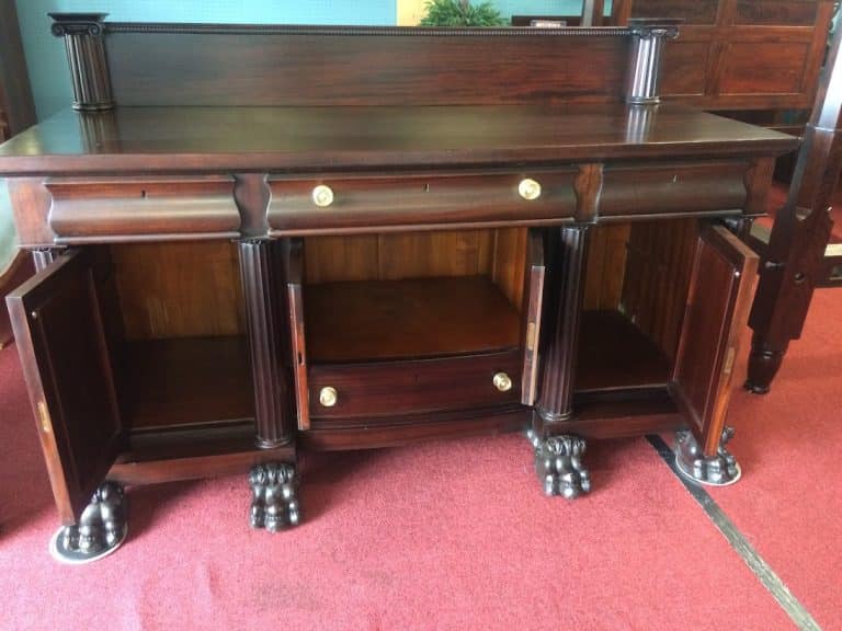 Antique Buffet, Empire Style Furniture, Hairy Paw Buffet