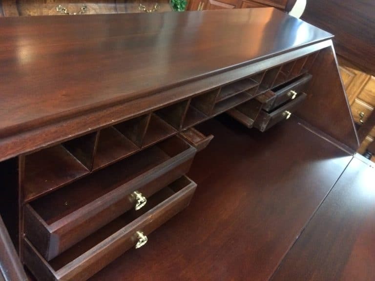 Vintage Secretary Desk, Mahogany Wood, Hairy Paw Foot Desk